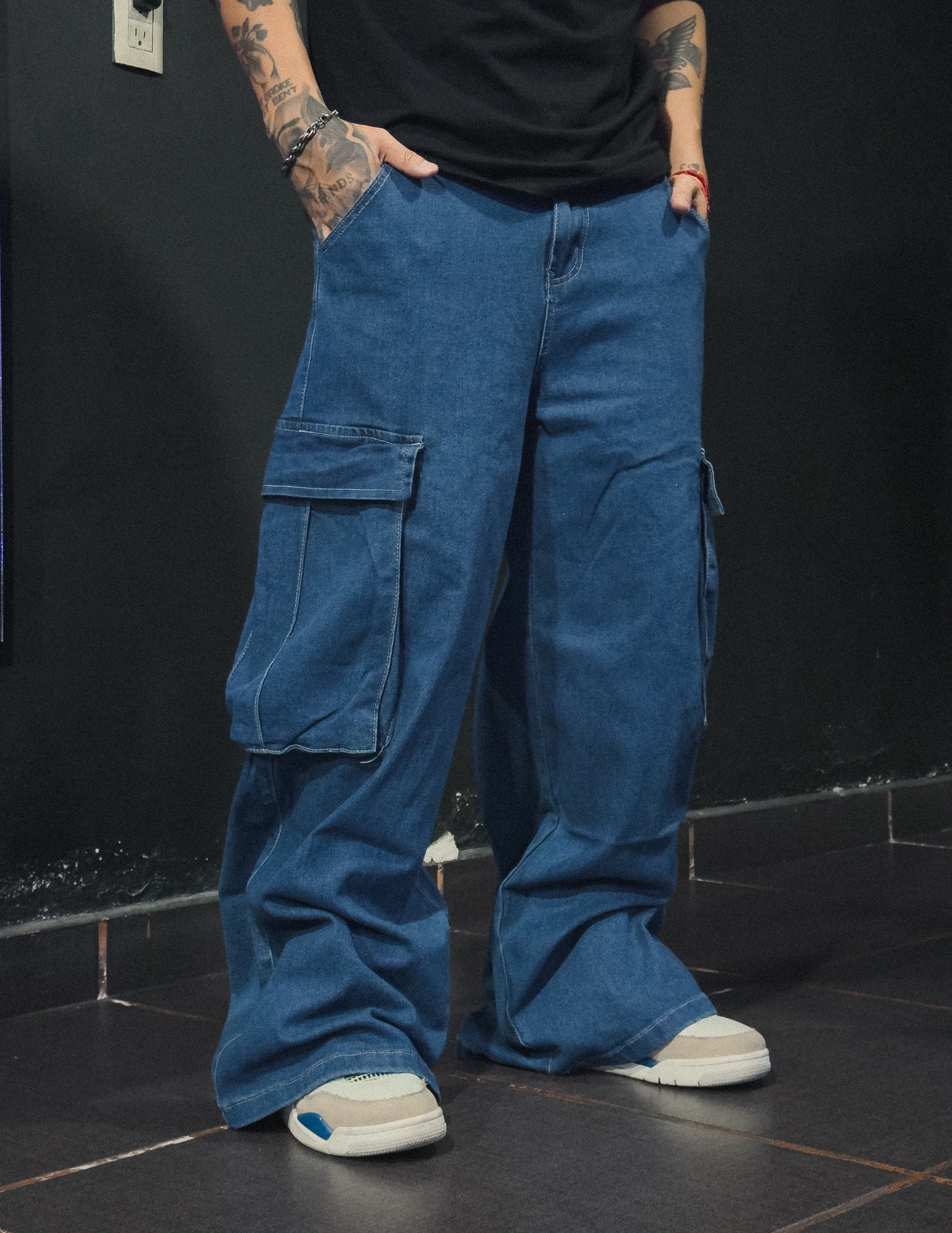 Pantalón cargo azul