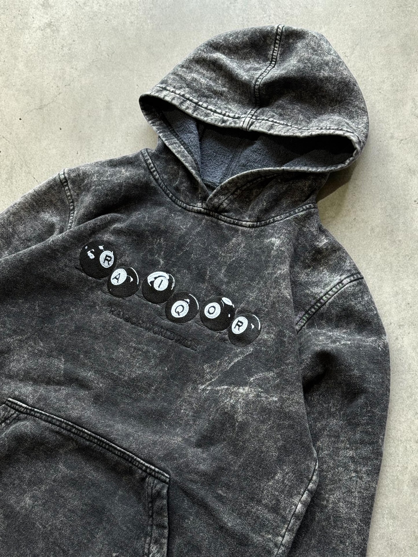 Acid wash balls hoodie