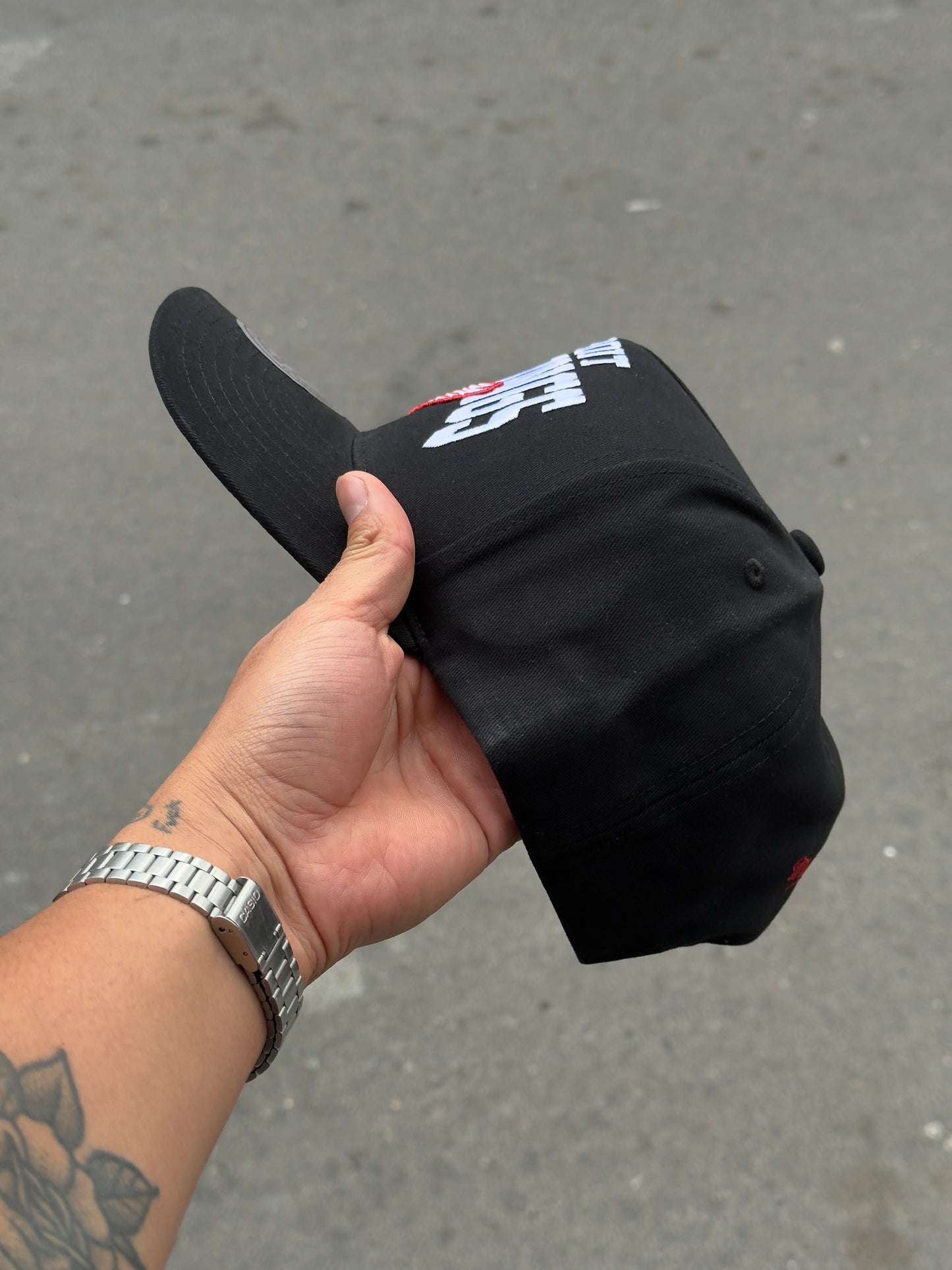 MITCHELL & NESS DETROIT RED WINGS BLACK PRO PINCH FIT SNAPBACK